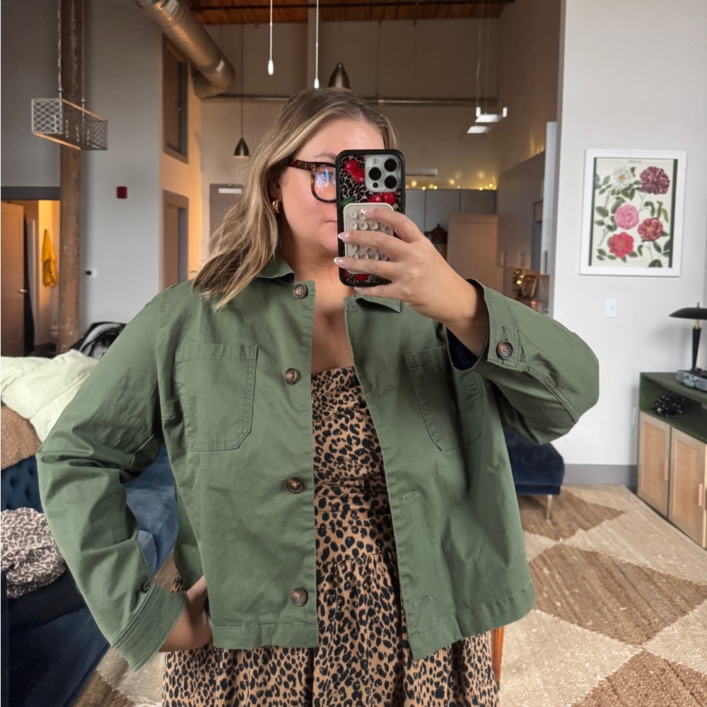 Lane Bryant Utility Jacket in Olive